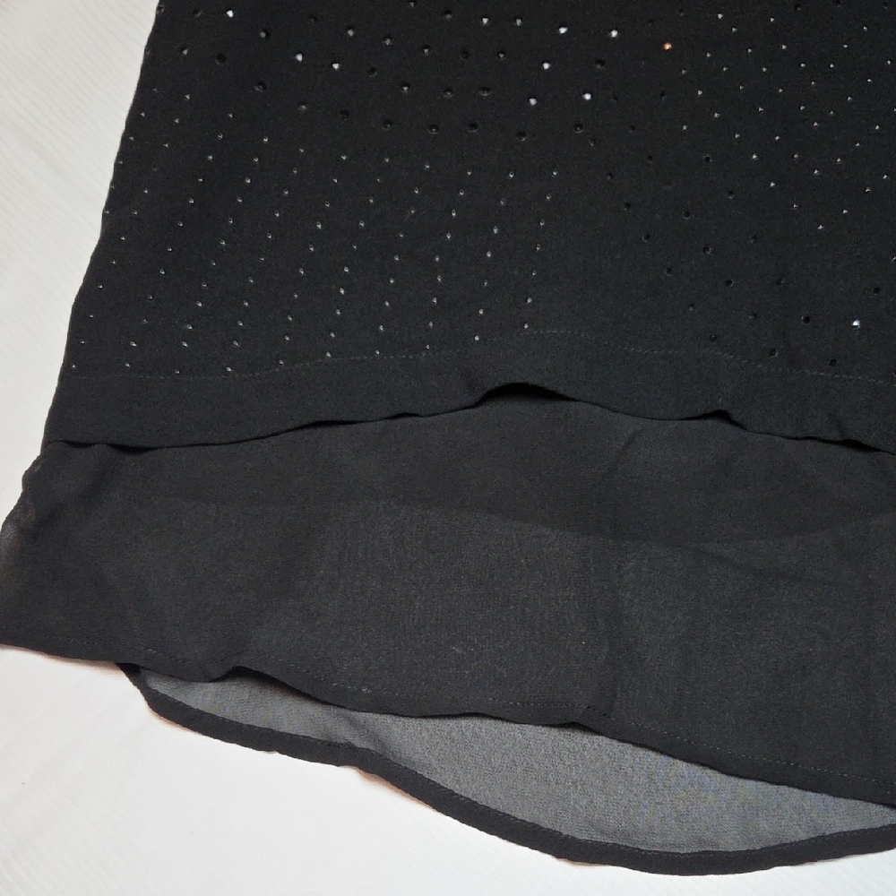 DKNY JEANS  Black Layered Blouse,ZISE L - Picture 6 of 7